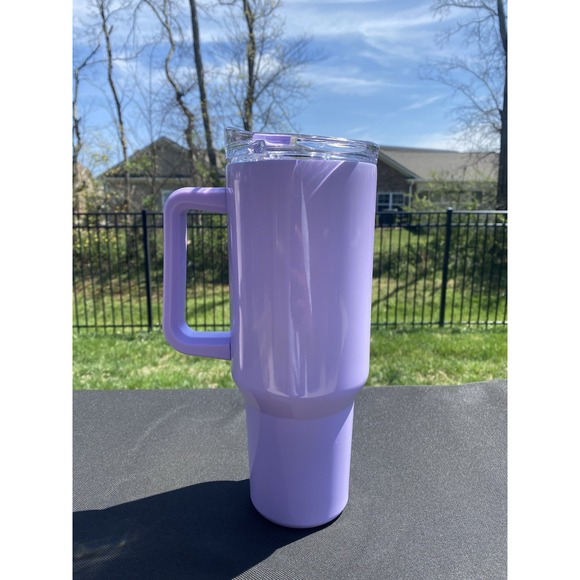 40oz Stainless Steel Tumbler w/ Straw - Keeps Drinks Hot & Cold‎ Purple - Picture 1 of 1
